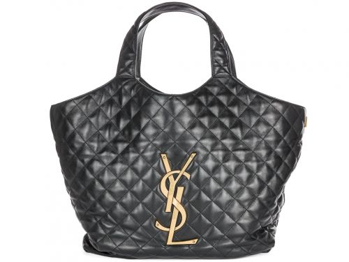 Yves Saint Laurent Black Icare Maxi Shopping Bag
