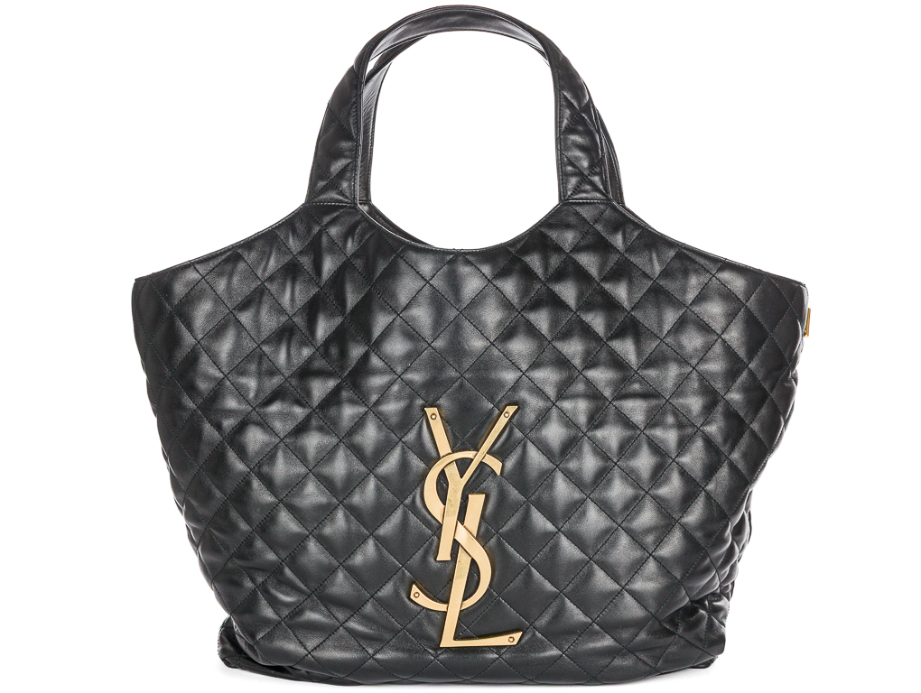 Yves Saint Laurent Black Icare Maxi Shopping Bag