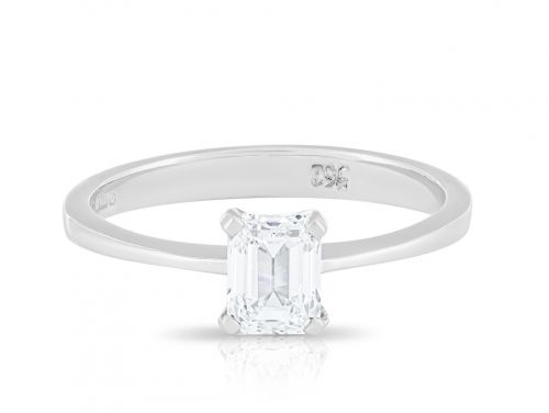 0.71ct Emerald Cut Diamond Ring