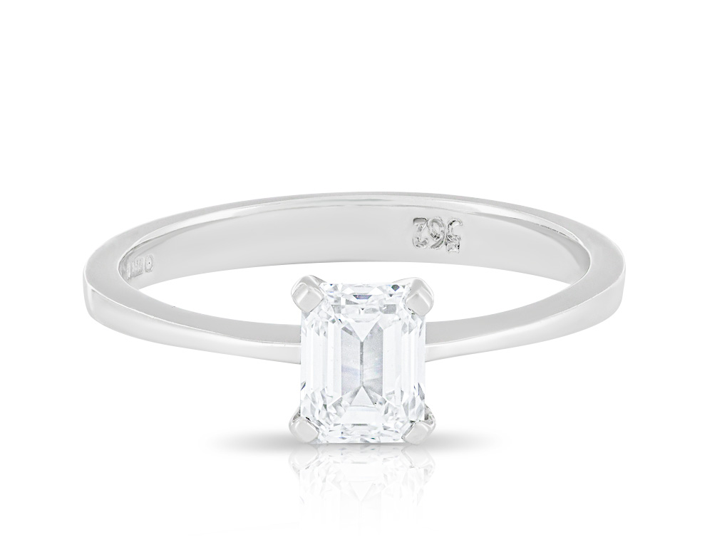 0.71ct Emerald Cut Diamond Ring