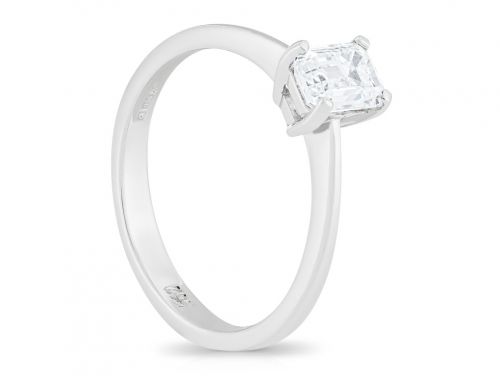 0.71ct Emerald Cut Diamond Ring