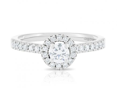 Brilliant Round Halo Diamond Ring