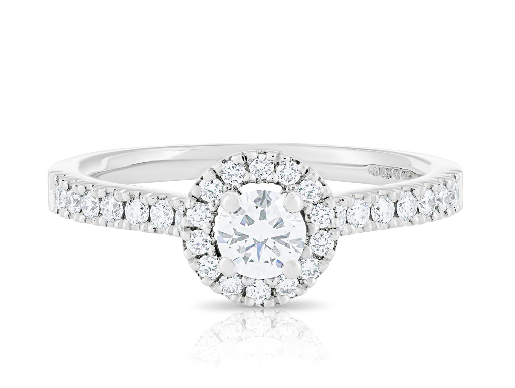 Brilliant Round Halo Diamond Ring