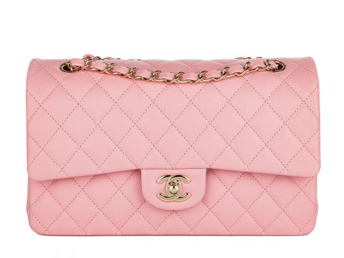 Chanel Pink Medium Caviar Classic Flap Bag