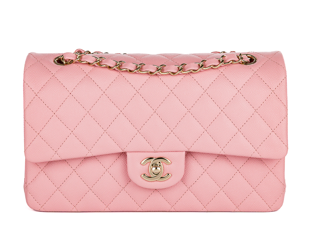 Chanel Pink Medium Caviar Classic Flap Bag