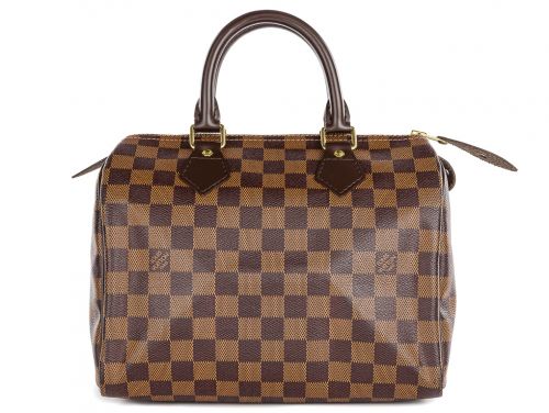 Louis Vuitton Damier Ebene Canvas Speedy 25 Bag
